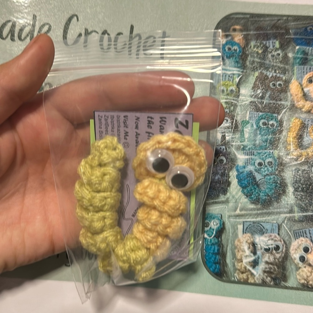 Handmade Crochet Worry Worm
